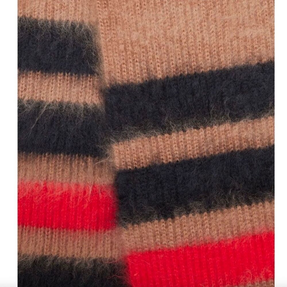 πNWOTπBurberry Graphic Stripe Mohair Silk Scarf - Picture 8 of 9